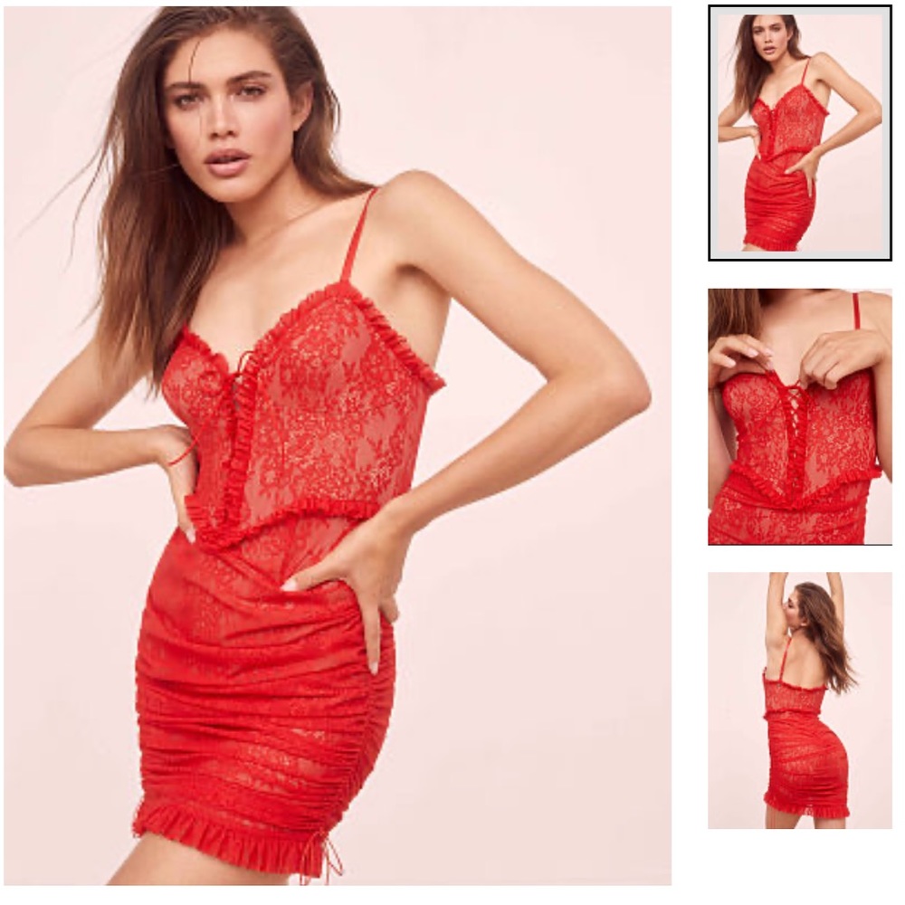 🍋For Love & Lemons🍋 Gracie High-low Slip Dress~S